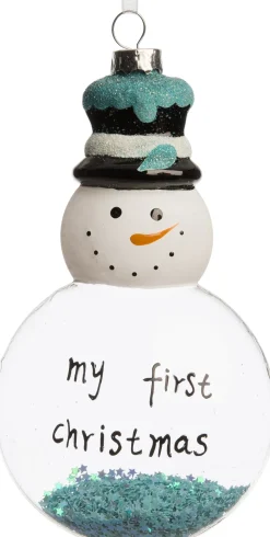 Hot Weihnachtskugel Baby My first Christmas blau 7,5 x 3,3 x 14,3 cm Weihnachtskugeln & -Anhänger
