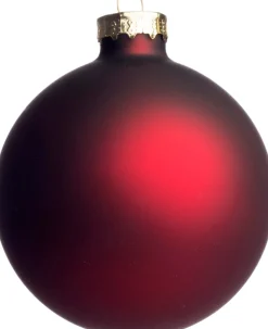 Outlet Weihnachtskugeln dunkelrot matt und glänzend D 7 cm 8 St. Weihnachtskugeln & -Anhänger