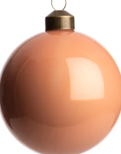 Sale Weihnachtskugel Belfort apricot glänzend D 8 cm Weihnachtskugeln & -Anhänger