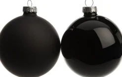 Outlet Weihnachtskugeln schwarz matt und glänzend D 8 cm 6 St. Weihnachtskugeln & -Anhänger