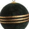 Hot Weihnachtskugel Gem mit Streifen grün D 10 cm grün Weihnachtskugeln & -Anhänger