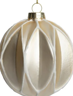 Discount Weihnachtskugel Scariff creme D 8 cm Weihnachtskugeln & -Anhänger