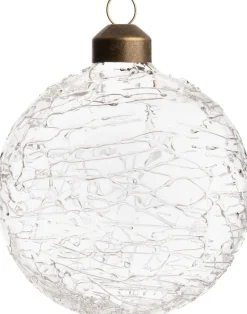 New Weihnachtskugel Bristol Craquelé transparent D 8 cm Weihnachtskugeln & -Anhänger
