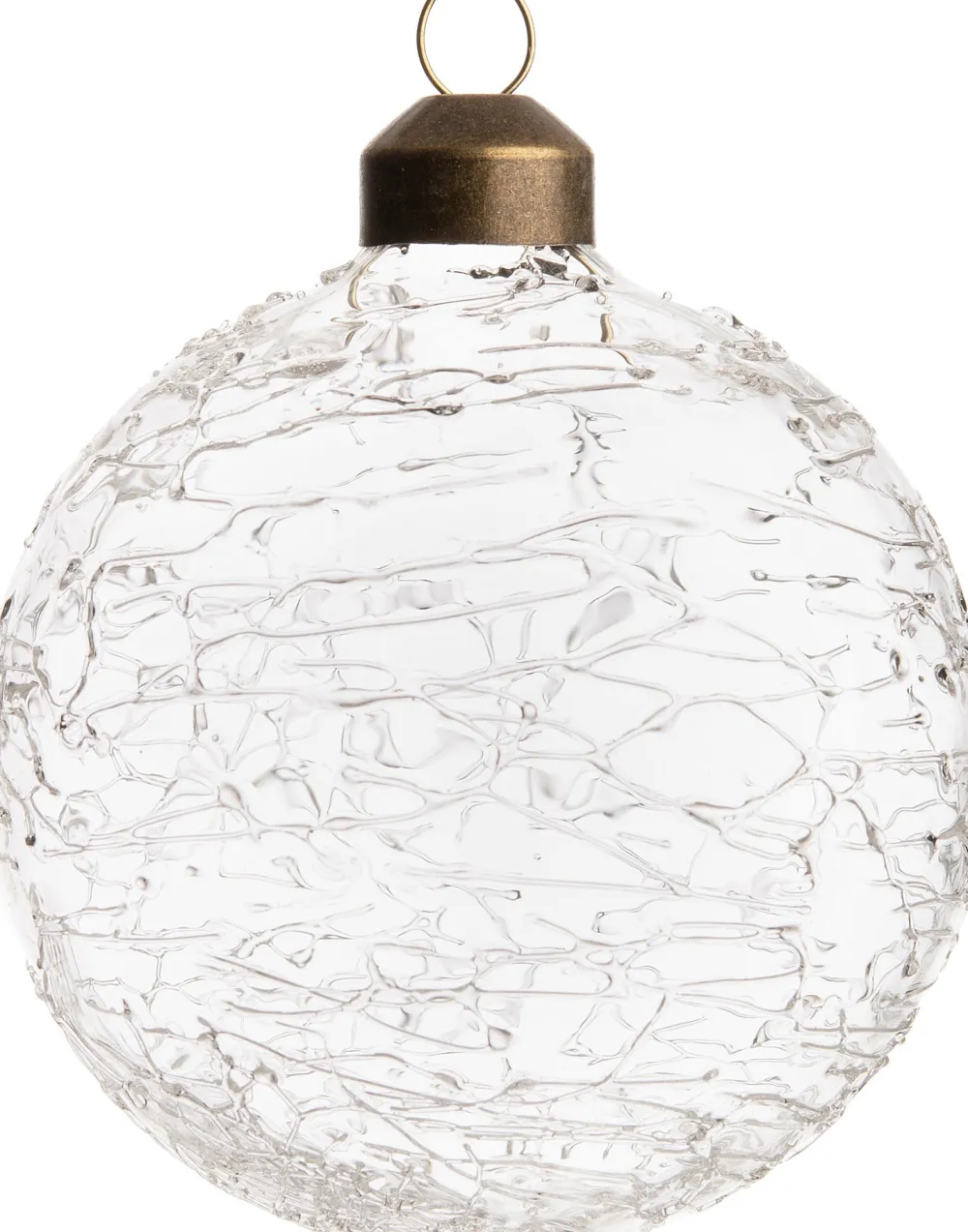 New Weihnachtskugel Bristol Craquelé transparent D 8 cm Weihnachtskugeln & -Anhänger