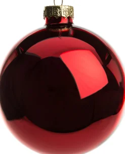 Outlet Weihnachtskugeln rot glänzend D 8 cm 6 St. Weihnachtskugeln & -Anhänger
