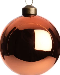 Hot Weihnachtskugel Belfort rot-orange glänzend D 8 cm Weihnachtskugeln & -Anhänger