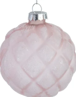 Best Weihnachtskugel Crathes rosa Karomuster D 8 cm Weihnachtskugeln & -Anhänger
