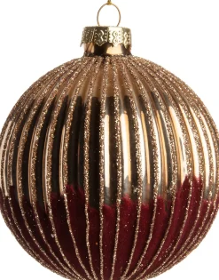 Discount Weihnachtskugel Jyll rot / gold D 8 H 8 cm Weihnachtskugeln & -Anhänger