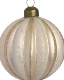 Clearance Weihnachtskugel Arigna beige / gold D 8 cm Weihnachtskugeln & -Anhänger