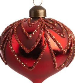 Clearance Weihnachtskugel Vannes Zwiebelform rot D 8 cm Weihnachtskugeln & -Anhänger