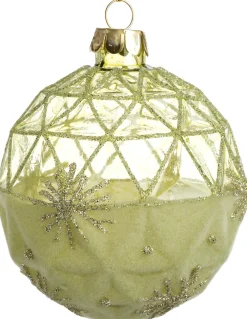 New Weihnachtskugel Charlbury Schneeflocke licht grün D 8 cm Weihnachtskugeln & -Anhänger