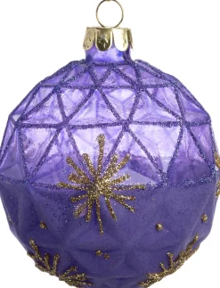 Weihnachtskugel Charlbury Schneeflocke lila D 8 cm Weihnachtskugeln & -Anhänger