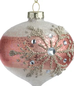 New Weihnachtskugel Callum rosa Zwiebel D 8 cm Weihnachtskugeln & -Anhänger