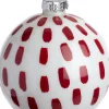 Sale Weihnachtskugel Beeston weiß / rot Punkte D 8 cm Weihnachtskugeln & -Anhänger