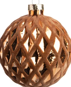 Discount Weihnachtskugeln Bernaville braun D 8 cm Weihnachtskugeln & -Anhänger