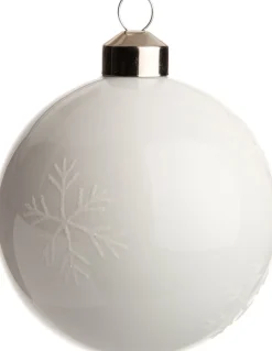 Sale Weihnachtskugel Duns weiß D 8 cm Weihnachtskugeln & -Anhänger