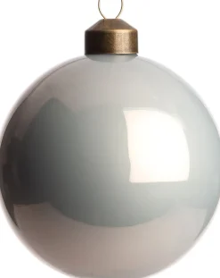 Best Weihnachtskugel Dax blaugrau glänzend D 8 cm Weihnachtskugeln & -Anhänger