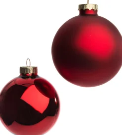 Discount Weihnachtskugeln rot matt und glänzend D 7 cm 8 St. Weihnachtskugeln & -Anhänger