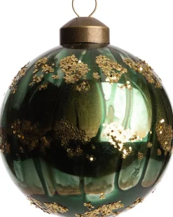 Clearance Weihnachtskugel Maurs grün Glitzer D 8 cm Weihnachtskugeln & -Anhänger