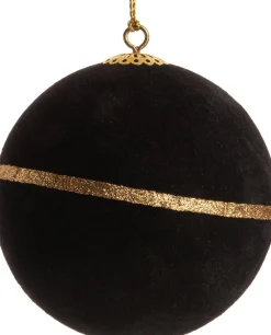 Weihnachtskugel Faie mit Streifen schwarz D 8 cm Weihnachtskugeln & -Anhänger