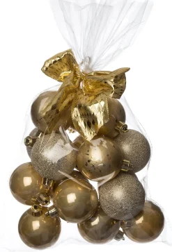 Online Weihnachtskugeln Set Erikson gold D 6 cm 16 St. Weihnachtskugeln & -Anhänger