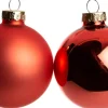 Online Weihnachtskugeln orangerot matt und glänzend D 6,7 cm 8 St. Weihnachtskugeln & -Anhänger