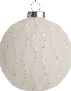 Sale Weihnachtskugel Willa weiß D 8 H 8 cm Weihnachtskugeln & -Anhänger