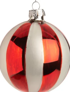 Sale Weihnachtskugel Talina rot / weiß D 8 H 8 cm Weihnachtskugeln & -Anhänger