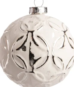 Best Weihnachtskugel Bradfort Blüten weiß D 8 cm Weihnachtskugeln & -Anhänger