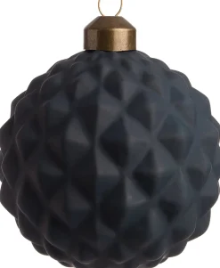 Hot Weihnachtskugel Loches Rauten klein dunkelblau matt D 8 cm Weihnachtskugeln & -Anhänger