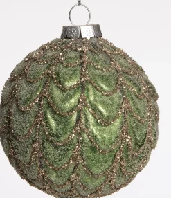 Hot Weihnachtskugel Billi grün / gold D 8 H 8 cm Weihnachtskugeln & -Anhänger