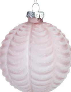 Sale Weihnachtskugel Crathes rosa Welle D 8 cm Weihnachtskugeln & -Anhänger