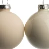 Sale Weihnachtskugeln creme matt und glänzend D 6 cm 10 St. Weihnachtskugeln & -Anhänger