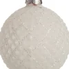 Clearance Weihnachtskugel Willa Rauten weiß D 10 H 10 cm Weihnachtskugeln & -Anhänger