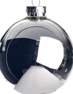 Sale Weihnachtskugeln silber matt und glänzend D 8 cm 6 St. Weihnachtskugeln & -Anhänger