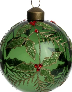 Sale Weihnachtskugel Eilish grün Ilex D 8 cm Weihnachtskugeln & -Anhänger