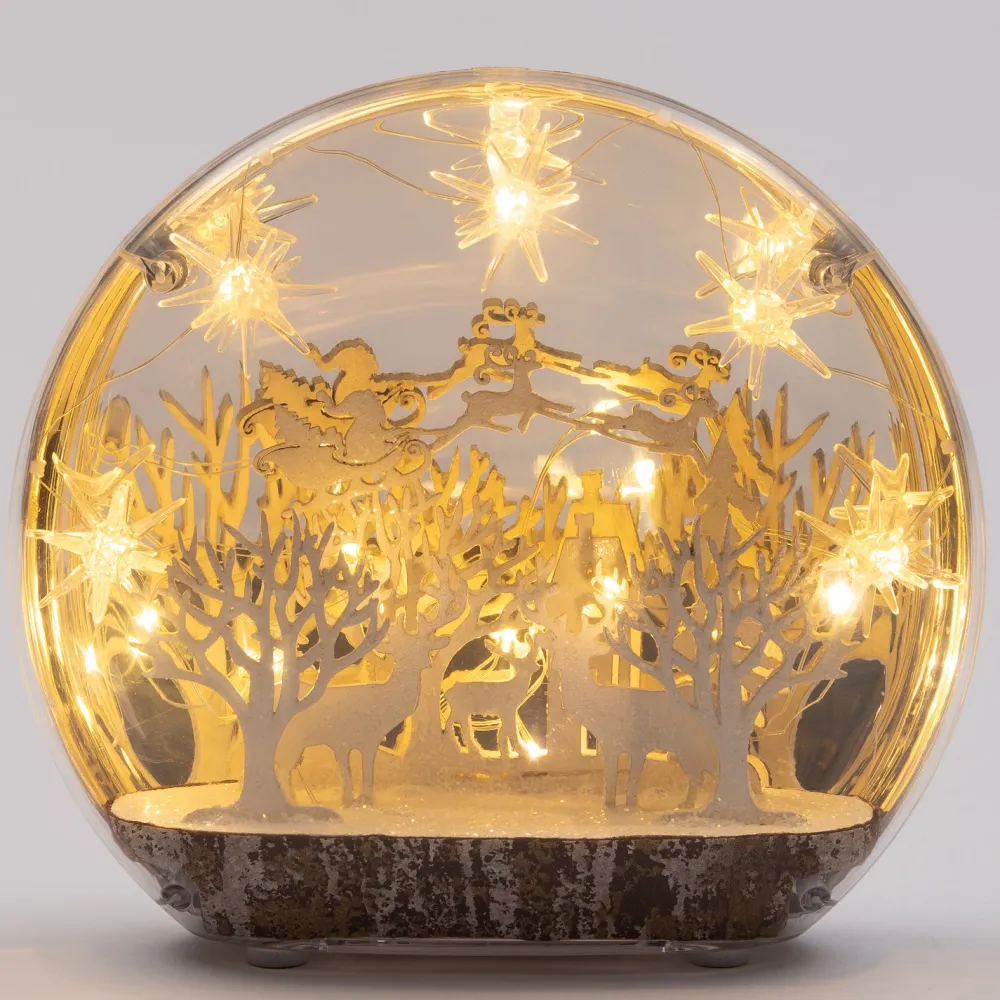 Hot Weihnachtslandschaft Rentier mit LED-Beleuchtung 25 x 6 x 23 cm Weihnachtsfiguren & -Objekte