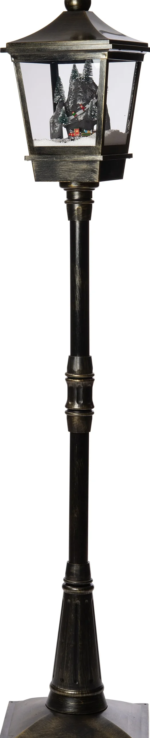 New Weihnachtslaterne Zug mit LED Beleuchtung 29 x 29 x 184 cm Weihnachtsleuchten