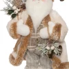 Sale Weihnachtsmann Figur braun / weiß 15,5 x 8,5 x 30,5 cm Weihnachtsfiguren & -Objekte