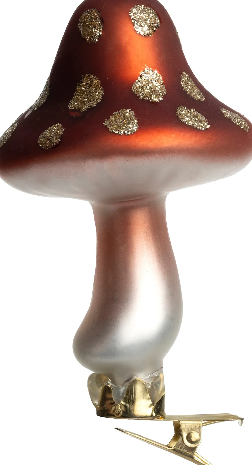 Clearance Weihnachtsschmuck Pilz mit Clip rot / weiß D 5,7 H 10 cm Weihnachtskugeln & -Anhänger