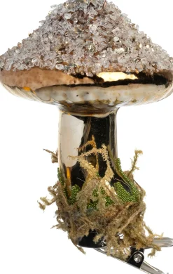 Clearance Weihnachtsschmuck Pilz mit Clip braun D 6 H 7,5 cm Weihnachtskugeln & -Anhänger