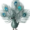New Weihnachtsschmuck Paco Pfau mit Clip blau 38 x 30 x 9 cm Weihnachtsfiguren & -Objekte
