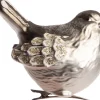 Clearance Weihnachtsschmuck Vogel mit Clip silber H 7,5 cm Weihnachtskugeln & -Anhänger