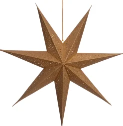 Outlet Weihnachtsstern Djema gold mit Beleuchtung D 75 H 14 cm Weihnachtssterne
