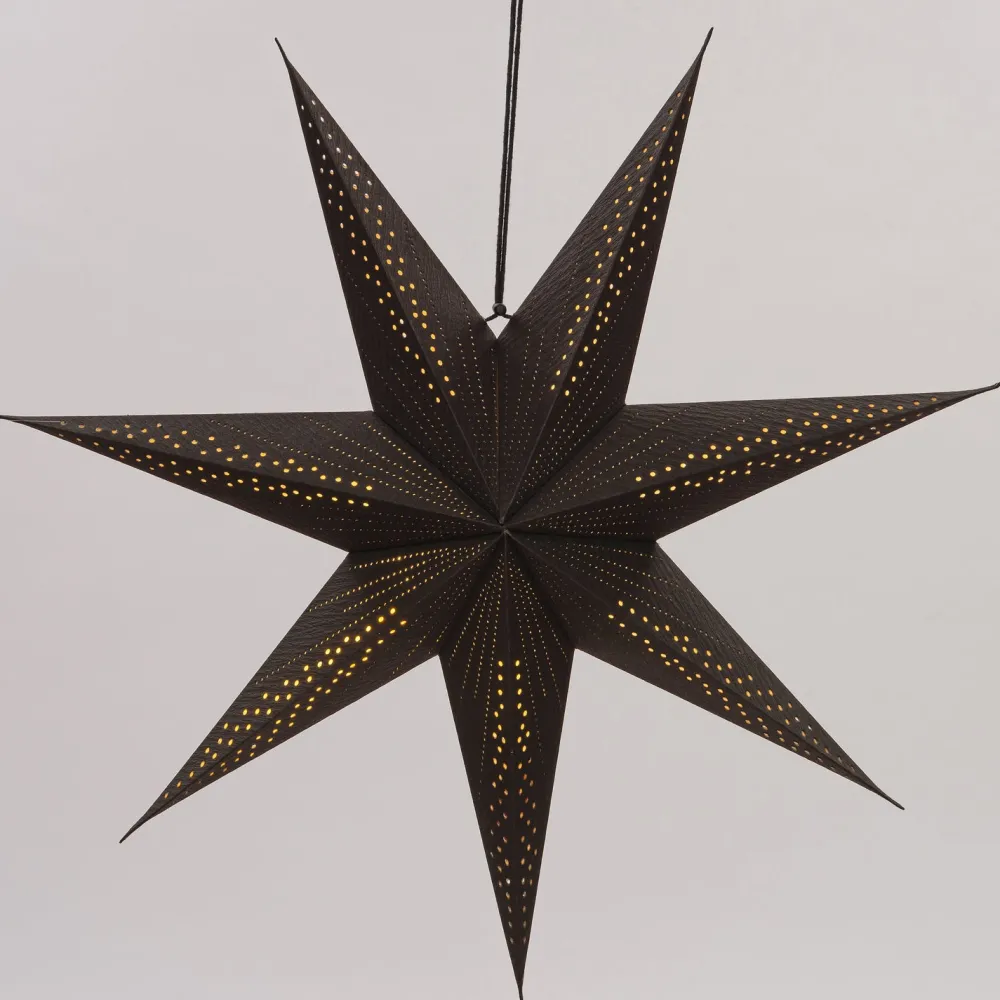 Best Weihnachtsstern beleuchtet mit LED schwarz 15 x 60 x 60 cm Weihnachtssterne
