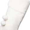 Weihnachtsstrumpf Fluffy weiß 49 x 27 x 1,5 cm Weihnachtsdeko Zum Aufhängen
