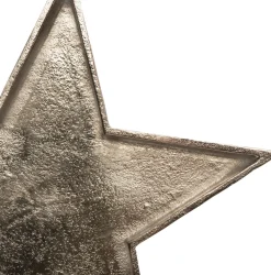Weihnachtsteller Stern silber 24 x 1 x 24 cm Dekoschalen & -Teller