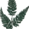 New Weihnachtszweig Farnblatt mit Glitzer dunkelgrün 63 cm Weihnachtszweige & -Blumen