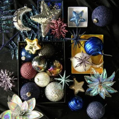 Hot Weihnachtszweig Bernt Farn blau 78 cm Weihnachtszweige & -Blumen