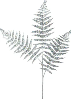 Hot Weihnachtszweig Bernt Farn silber 78 cm Weihnachtszweige & -Blumen